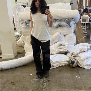 All Pima sample tank top in white